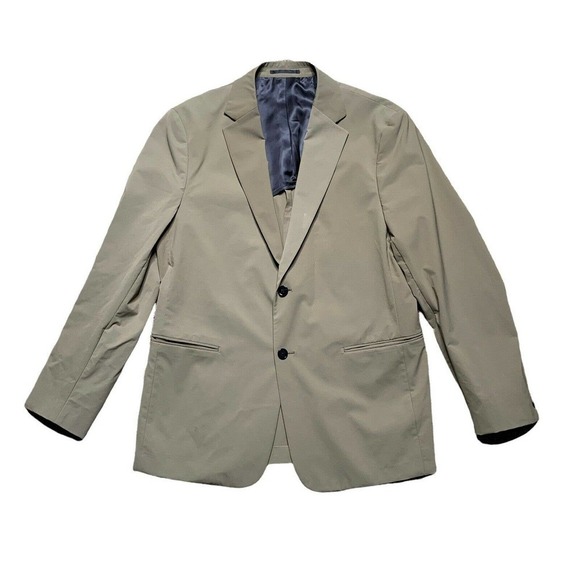 NWOT Theory Clinton Tech Precision Brown Relaxed Fit Mens Size Large Blazer - Picture 1 of 11